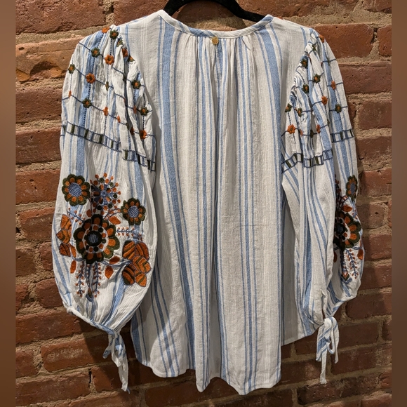 Anthropologie Antik Batik Camilla‎ Embroidered Peasant Blouse - Size XS - Picture 7 of 9